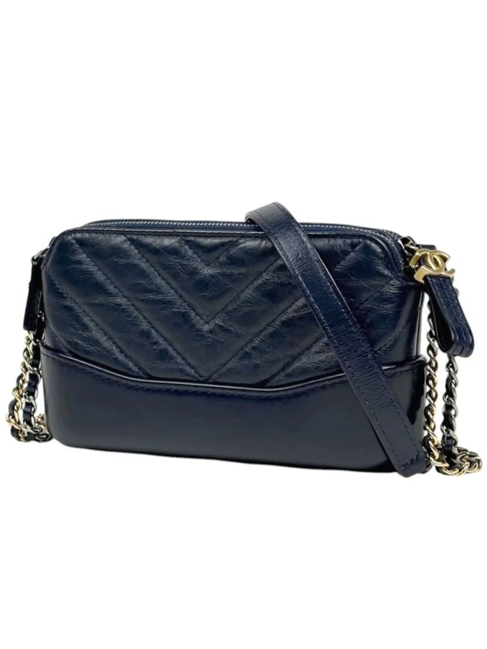 Chanel Shoulder Bag Gabrielle de Chanel Chain Clutch CC Logo V-stitch Leather